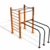 Calisthenics toestel Petum 3 Calisthenics bootcamp station model Petum +. Voorzien van extra verticale liggers aan 1 zijde, voor nog meer oefeningen.